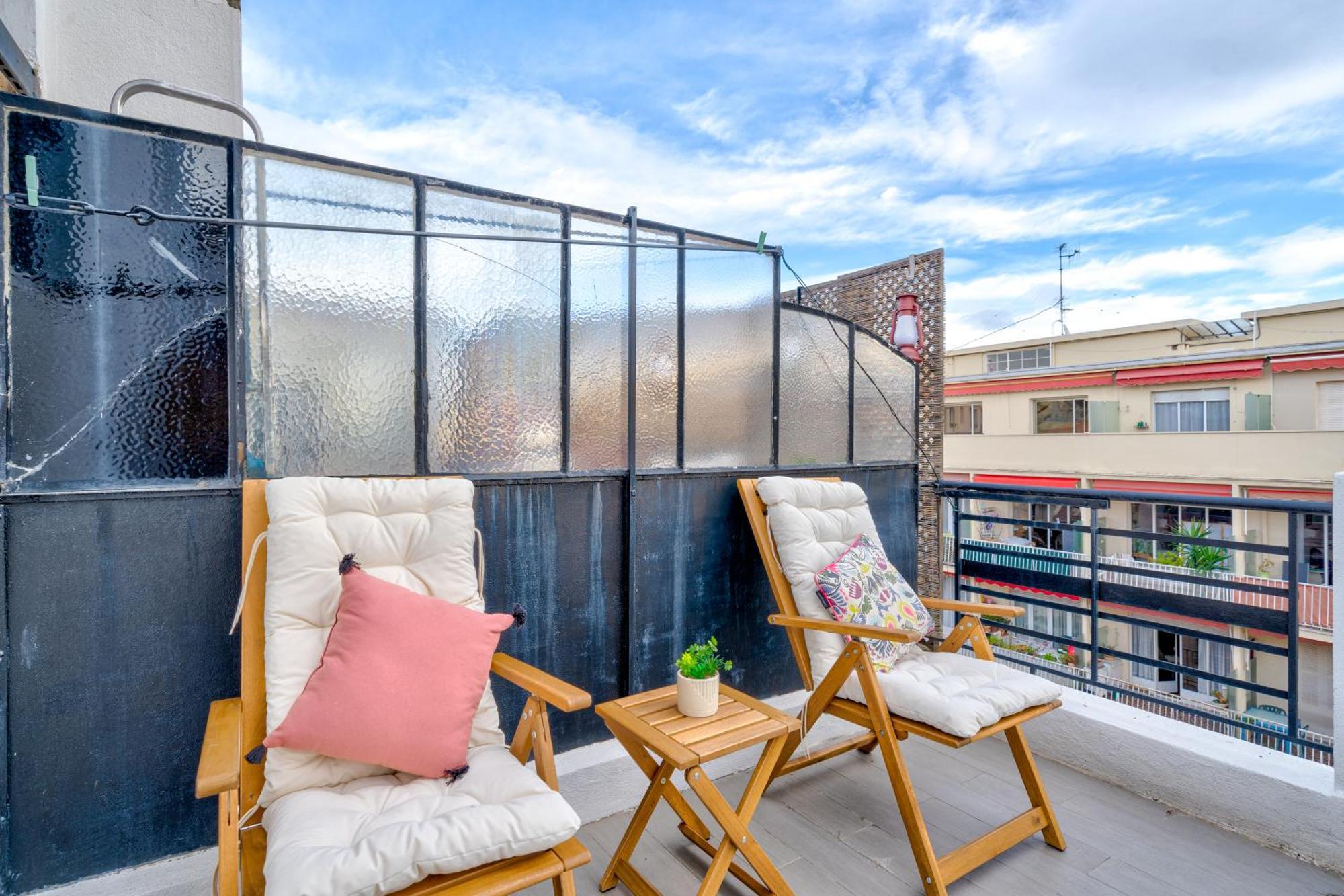 Top Floor Terrace - Dernier Etage Terrasse Cosy Ницца Экстерьер фото
